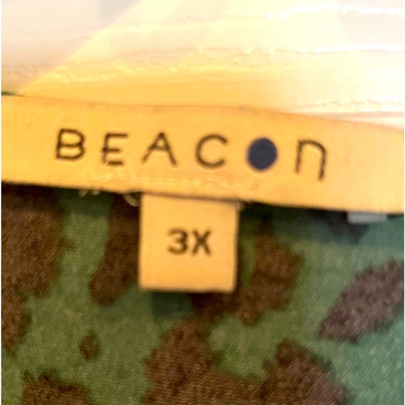 3X wrap style animal print top - Picture 3 of 4